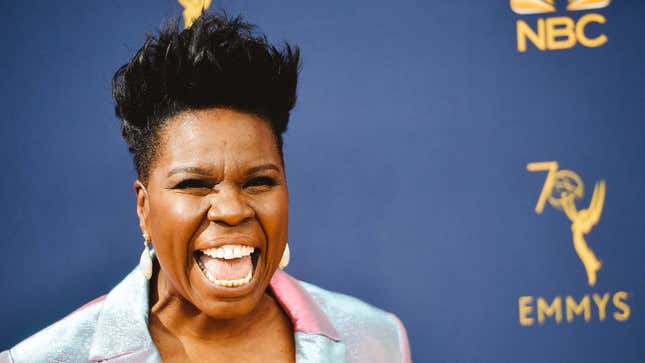 Leslie Jones arrives at the Emmys in 2018.