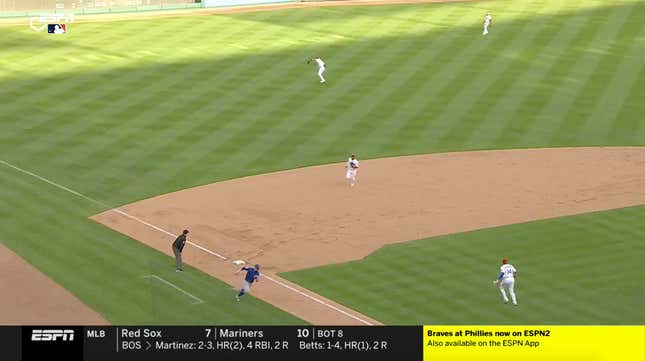 Joey Gallo Nearly Decapitates His Pitcher While Trying To Throw Out A Runner