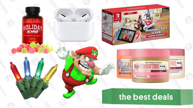 Image for article titled Thursday&#39;s Best Deals: AirPods Pro, Mario Kart Live, CBD Spiced Drops, New iPad, Super Mario 3D All-Stars, Ulta Soap &amp; Glory, Assassin&#39;s Creed Valhalla, and More
