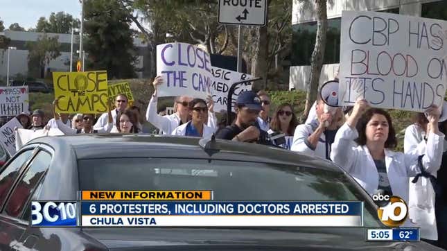 Image for article titled Doctors Arrested After Protesting the Right to Administer Flu Vaccinations to Detained Migrant Children