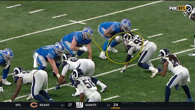 Two NFL Offensive Linemen Working Together Still Cannot Block Aaron Donald