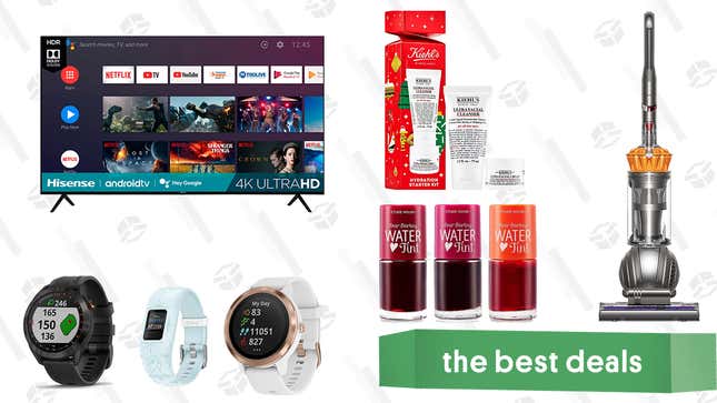 Image for article titled Sunday&#39;s Best Deals: 70-inch Hisense Android TV, Dyson Ball Upright Vacuum, Garmin GPS Devices, Kiehl&#39;s Ultra Skincare Duo, Etude House Water Tint, and More