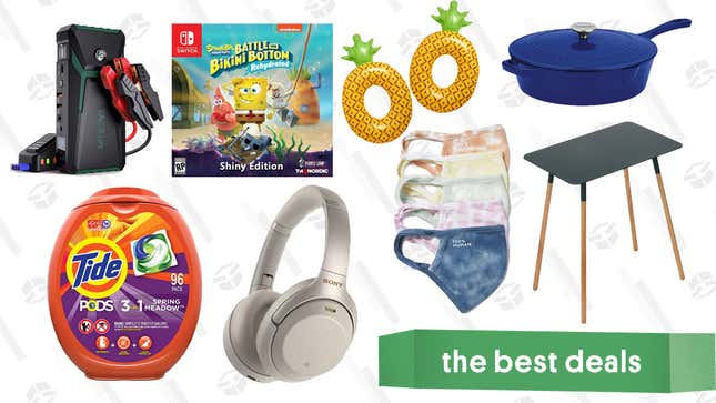 Image for article titled Tuesday&#39;s Best Deals: Sony WH-1000XM3 Headphones, Tacklife T8 Jump Starter, Tide Pods, Everlane Masks, Yamazaki Home Goods, and More