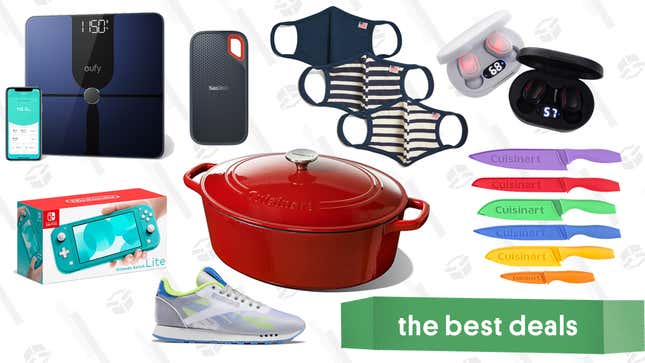 Image for article titled Wednesday&#39;s Best Deals: Nintendo Switch Lite, Eufy P1 Smart Scale, Everlane Overstock Sale, Cuisinart Dutch Ovens and Fryers, and More