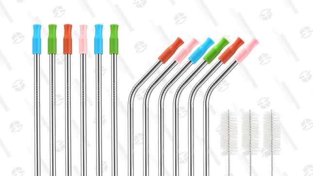 X-Chef Reusable Metal Drinking Straws, 12-Pack | $9 | Amazon | Use Code F45O7C9S