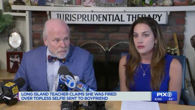 Image for article titled Teacher Who Was Fired After Topless Photo Was Leaked to Students Accuses School District of Discrimination