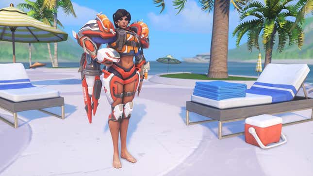 Image for article titled Even Lapsed Overwatch Players Love Pharah&#39;s New Lifeguard Skin
