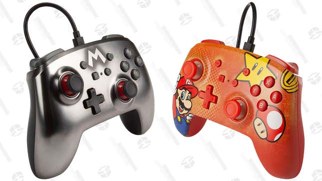 PowerA Mario Switch Controller - Silver | $20 | Best Buy
PowerA Mario Switch Controller - White | $20 | Best Buy
PowerA Mario Switch Controller - Orange | $20 | Best Buy