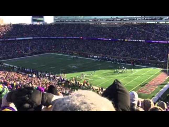 This Poor Vikings Fan Inside The Stadium Thought Blair Walsh's Kick Was Good
