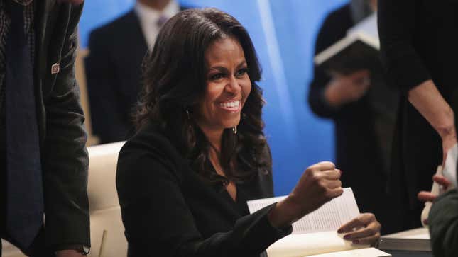 Image for article titled Michelle Obama Says Donald Trump's Presidency Is Like 'Spending the Weekend With Divorced Dad'