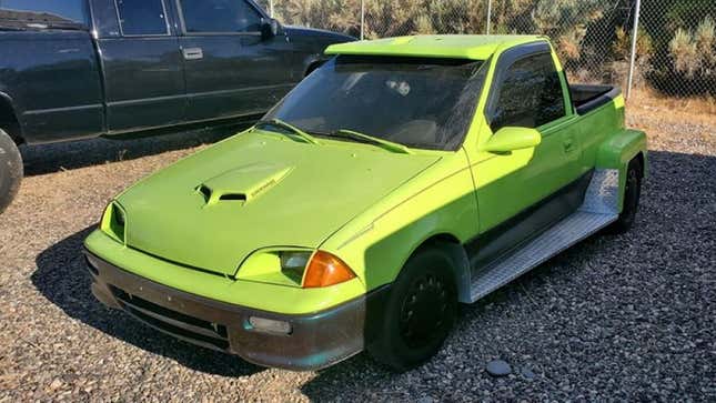 Image for article titled At $2,500, Could This Custom 1993 Geo Metro Make You Dually Impressed?