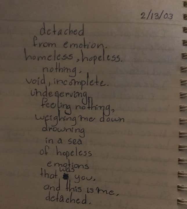 Image for article titled Clover's Teen Diary: 'Drowning in a Sea of Hopeless Emotions'