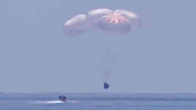 NASA astronauts Bob Behnken and Doug Hurley made a successful water landing in SpaceX’s Crew Dragon spacecraft just outside Pensacola, Florida, shortly before 3 p.m. ET Sunday.
