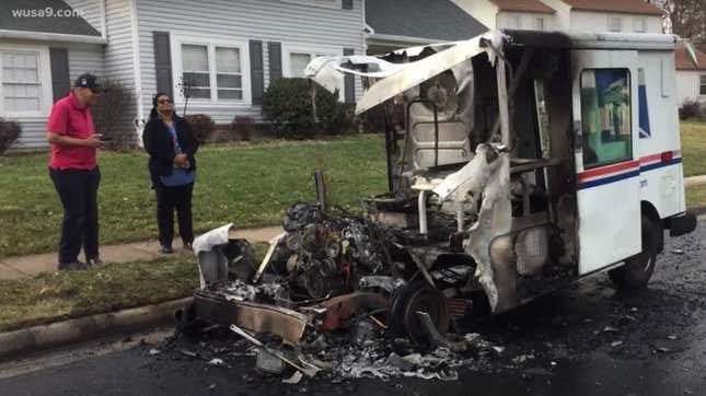 Image for article titled Post Office Trucks Are Bursting Into Flames And No One Really Knows Why