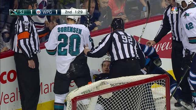 Big Dustin Byfuglien Takes Out Three Dudes At Once