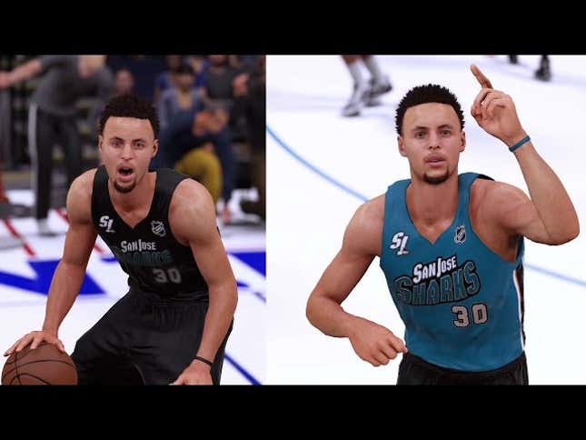 Sports Nerd turns the Warriors into the San Jose Sharks in <i>NBA 2K16</i>