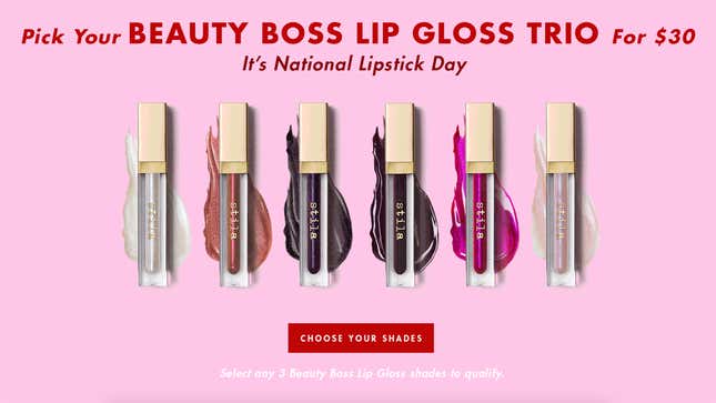 Beauty Boss Lip Gloss Trio | $30 | Stila Cosmetics