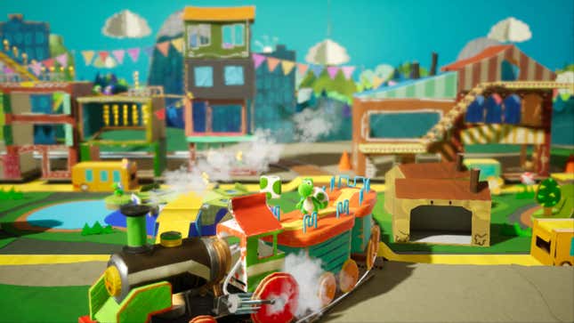 Image for article titled The Best Part Of Yoshi&#39;s Crafted World Is The Scenery