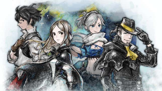 bravely default 2 seth gloria adelle elvis