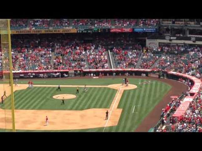 Idiot On The Field Invades Angels Game, Eludes Security, Throws Pitch