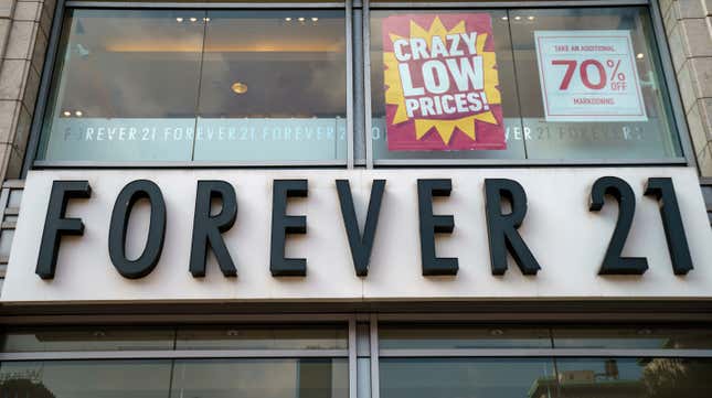 Forever 21 store stands in Union Square in Manhattan on Sept. 12, 2019, in New York City.