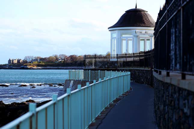 A view of the Cliff Walk on May 09, 2020 in Newport, Rhode Island.