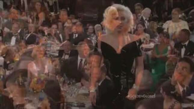 Why Was Leonardo DiCaprio Laughing as Lady Gaga Walked Up to Receive Her Golden Globe?