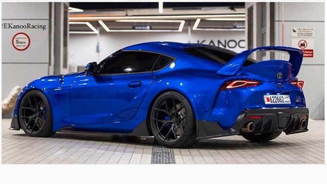 Image for article titled The 2020 Toyota Supra Looks So Damn Good With A Massive Wing