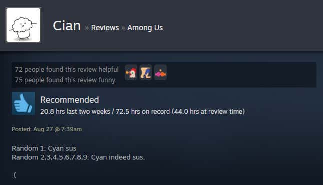 Among Us, As Told By Steam Reviews