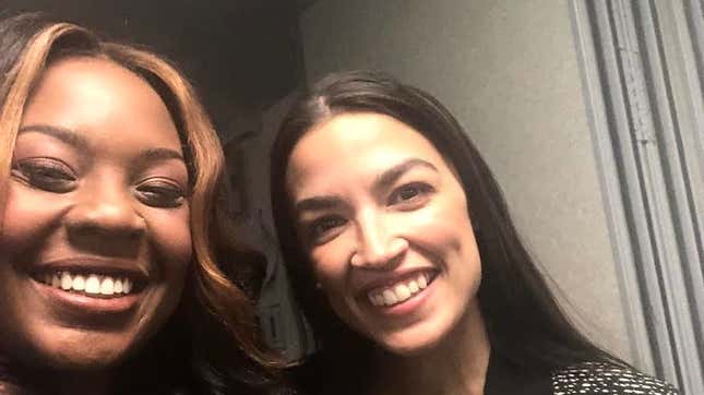 Rhiana Gunn-Wright with Congresswoman Alexandria Ocasio-Cortez