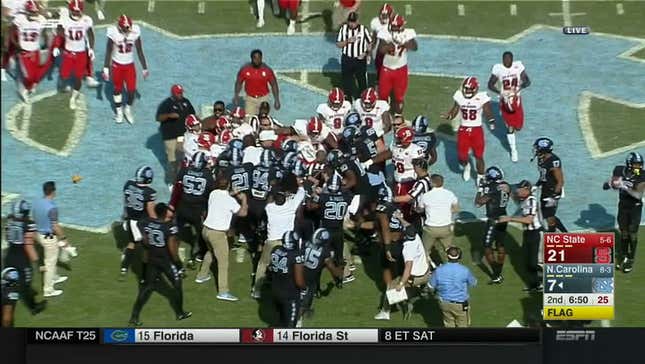 NCSU & UNC Launch Bench-Clearing Brawl