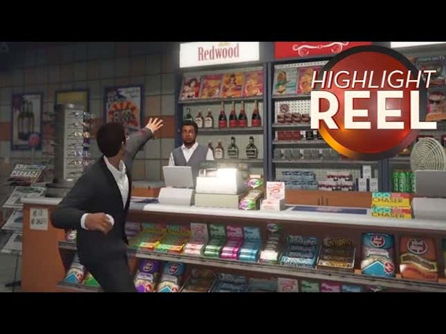 Guy Robs Store In <i>GTA V</i> With Nothing But A Snowball