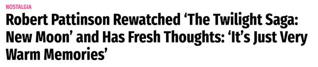 Image for article titled Robert Pattinson Did Not Say He Loves Twilight