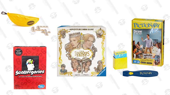 Bananagrams | $10 | Target 
Scattergories | $13 | Target
The Princess Bride Game Adventure Book Game | $24 | Target
Settlers of Catan Board Game | $40 | Target