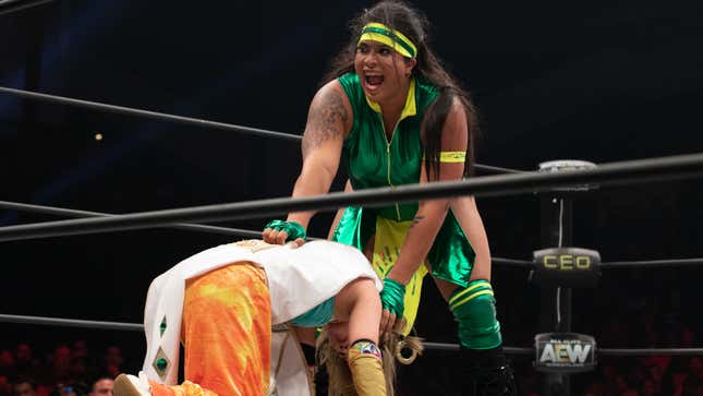 Nyla Rose picks up Yuka Sakazaki at AEW Fyter Fest in June.