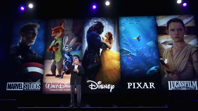 Walt Disney Studios chairman Alan Horn presents at the 2017 D23 Expo.