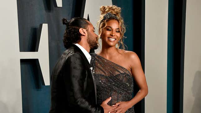 Russell Wilson and Ciara attend the 2020 Vanity Fair Oscar Party hosted by Radhika Jones on February 09, 2020, in Beverly Hills, California. 