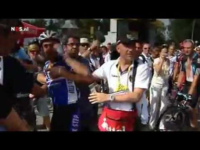 Pro Cyclist Booted From Race For Using His Bike As A Weapon