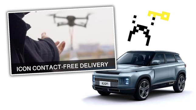 Image for article titled Geely Has Plans To Sell Cars Online And Deliver Keys By Drone So They Don&#39;t Have To Touch You Because Gross