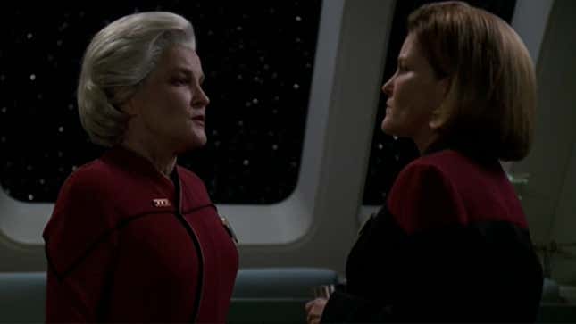 Janeway faces herself, literally.