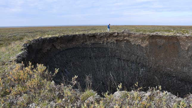 The C17 blowout crater in the Russian arctic.