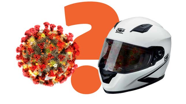 Image for article titled Is A Full-Face Racing Helmet A Good Choice For A Coronavirus Mask?