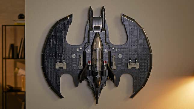 Image for article titled Lego&#39;s New Batman 1989 Batwing Is a Work of Art You Can Actually Hang on Your Wall