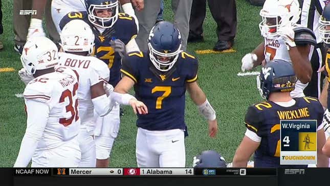 Is Will Grier Flipping You The Bird, Or Is There Something Terribly Wrong With His Finger