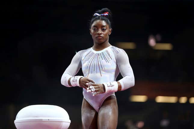 Image for article titled History Making Gymnast Simone Biles Learns Her Sexual Assault Claims Were Swept Under Rug by USA Gymnastics Officials