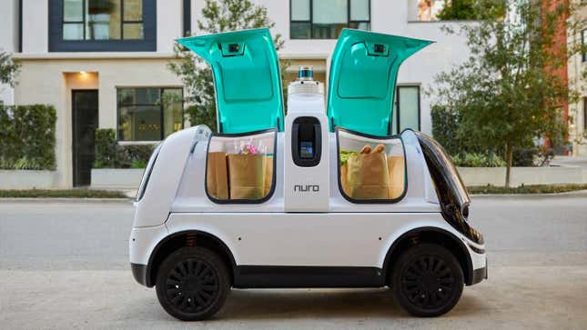 Image for article titled Autonomous Company Nuro Just Got Federal Approval To Deliver Your Groceries