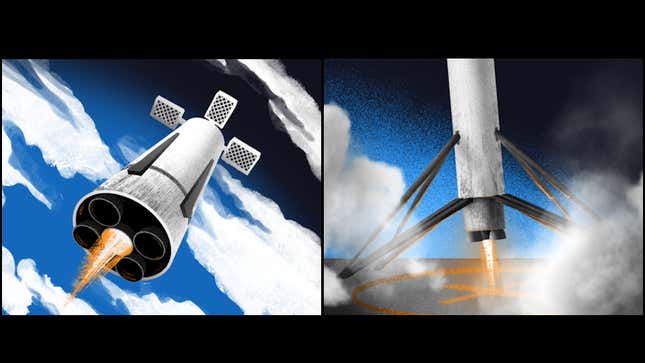 Conceptual images of Russia’s upcoming Amur reusable rocket. 