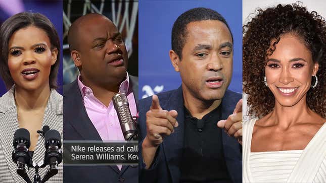 Candace Owens, left, Jason Whitlock, John McWhorter, Sage Steele