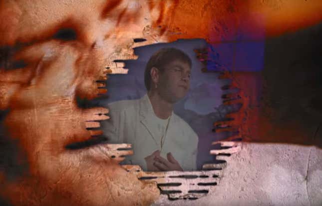 Image for article titled 10 Iconic Screenshots from Elton John's 'Can You Feel the Love Tonight' Video