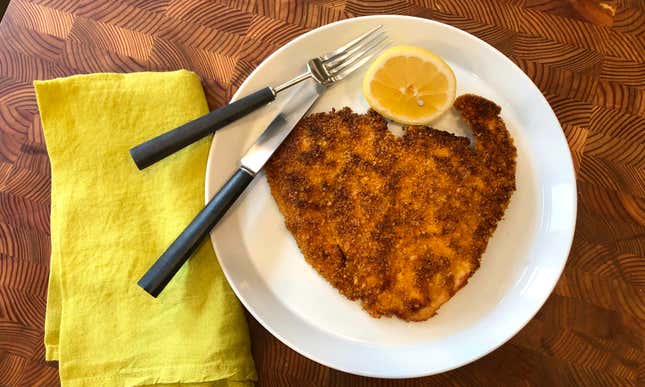 Image for article titled Why, let's make schnitzel with Cool Ranch Doritos